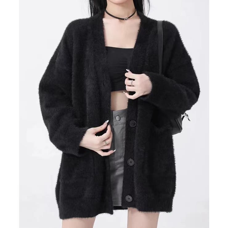 シャギーニットカーディガンVネック秋冬服 | SUNSHINE CLOSET | 詳細画像4 