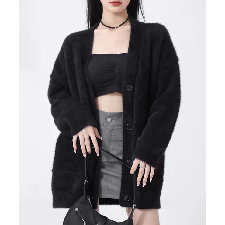 シャギーニットカーディガンVネック秋冬服 | SUNSHINE CLOSET | 詳細画像5 