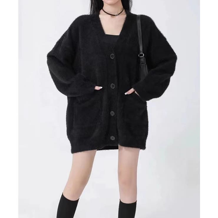 シャギーニットカーディガンVネック秋冬服 | SUNSHINE CLOSET | 詳細画像6 