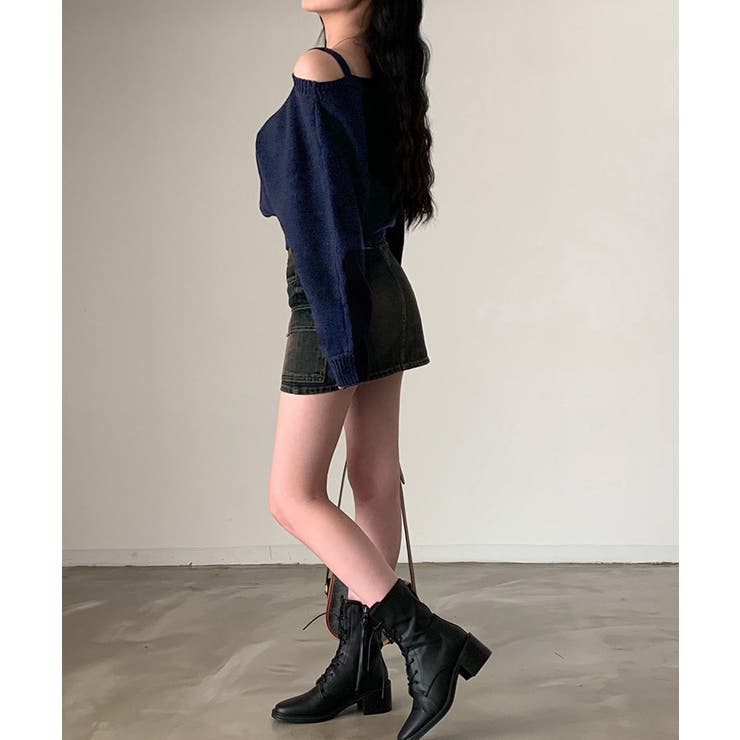 オフショルダーニットトップス肩見せ秋冬服 | SUNSHINE CLOSET | 詳細画像12 