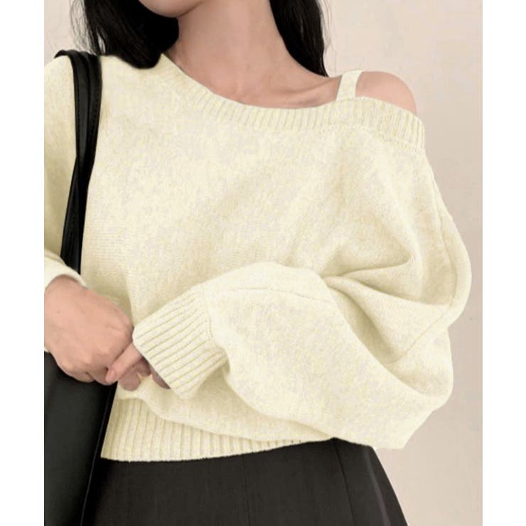 オフショルダーニットトップス肩見せ秋冬服 | SUNSHINE CLOSET | 詳細画像15 