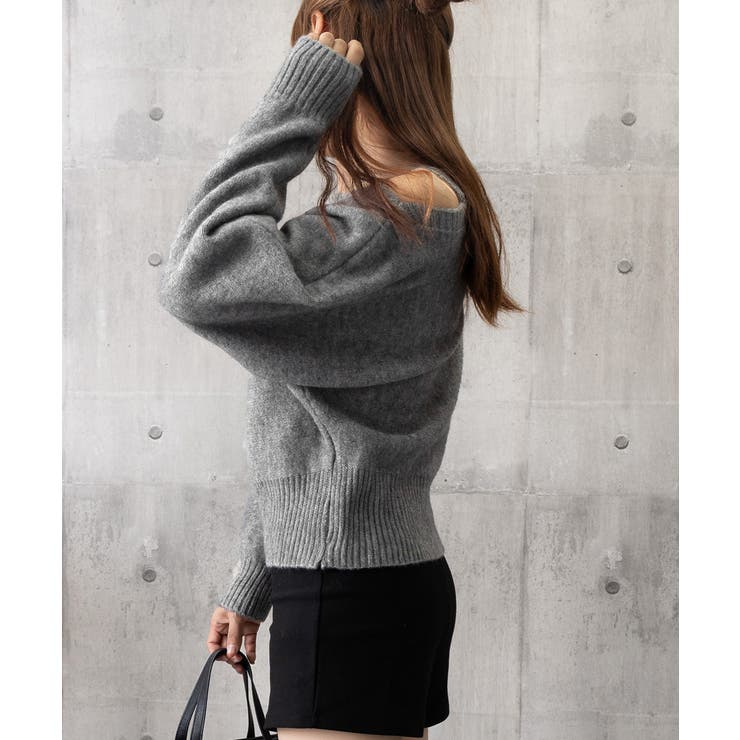 オフショルダーニットトップス肩見せ秋冬服 | SUNSHINE CLOSET | 詳細画像33 