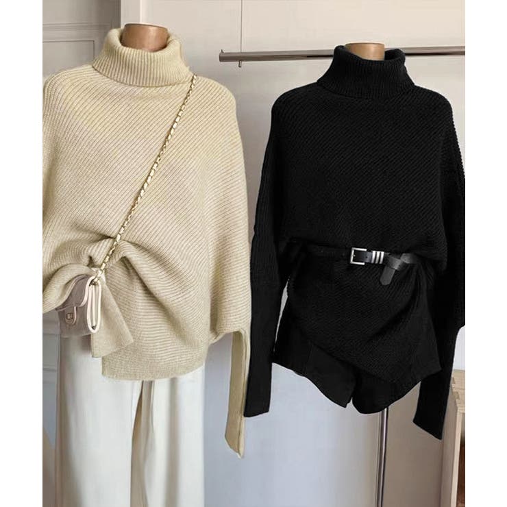 ハイネックニットセーター 不規則デザイン | SUNSHINE CLOSET | 詳細画像14 