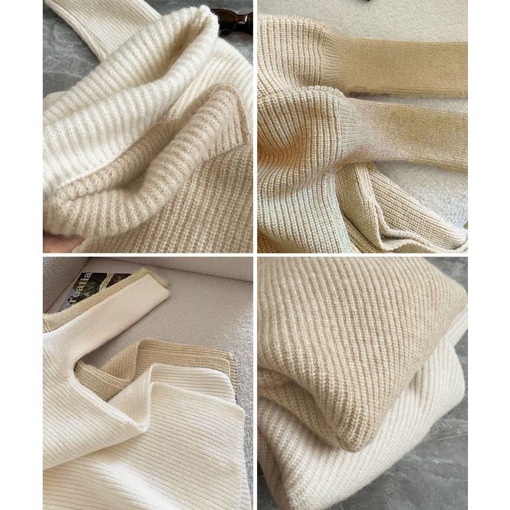 ハイネックニットセーター 不規則デザイン | SUNSHINE CLOSET | 詳細画像19 