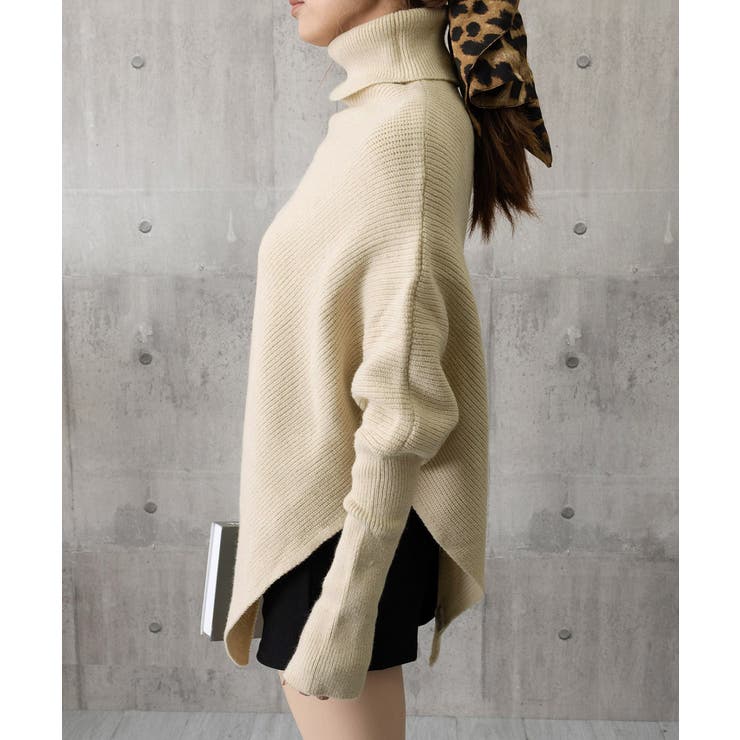 ハイネックニットセーター 不規則デザイン | SUNSHINE CLOSET | 詳細画像22 