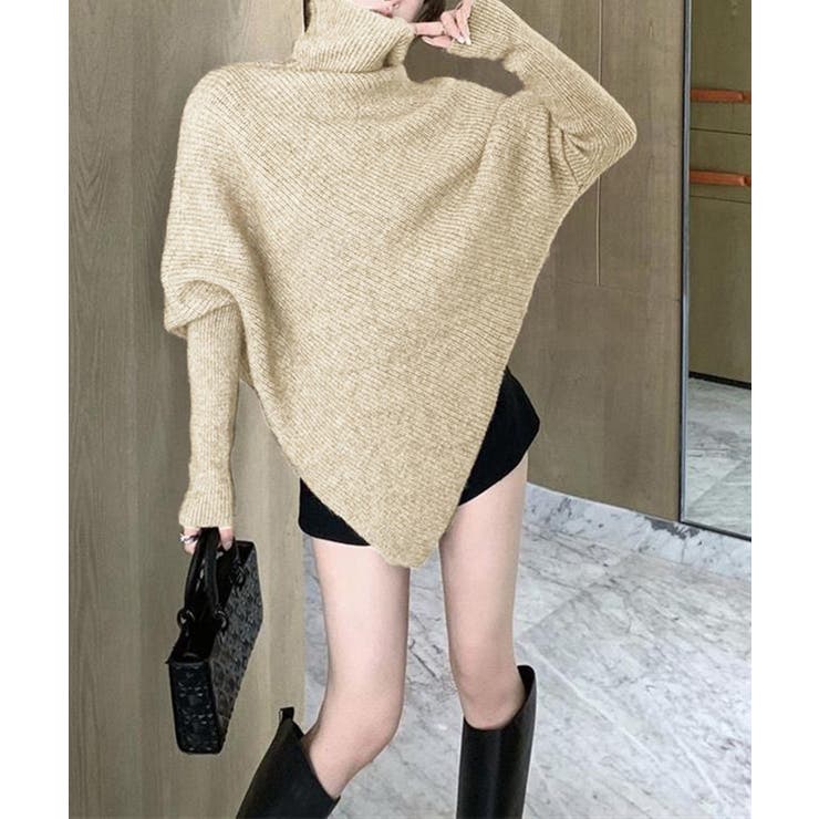 ハイネックニットセーター 不規則デザイン | SUNSHINE CLOSET | 詳細画像5 