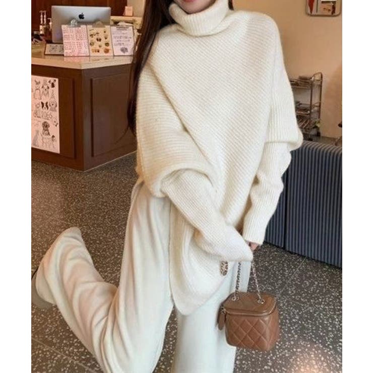 ハイネックニットセーター 不規則デザイン | SUNSHINE CLOSET | 詳細画像9 