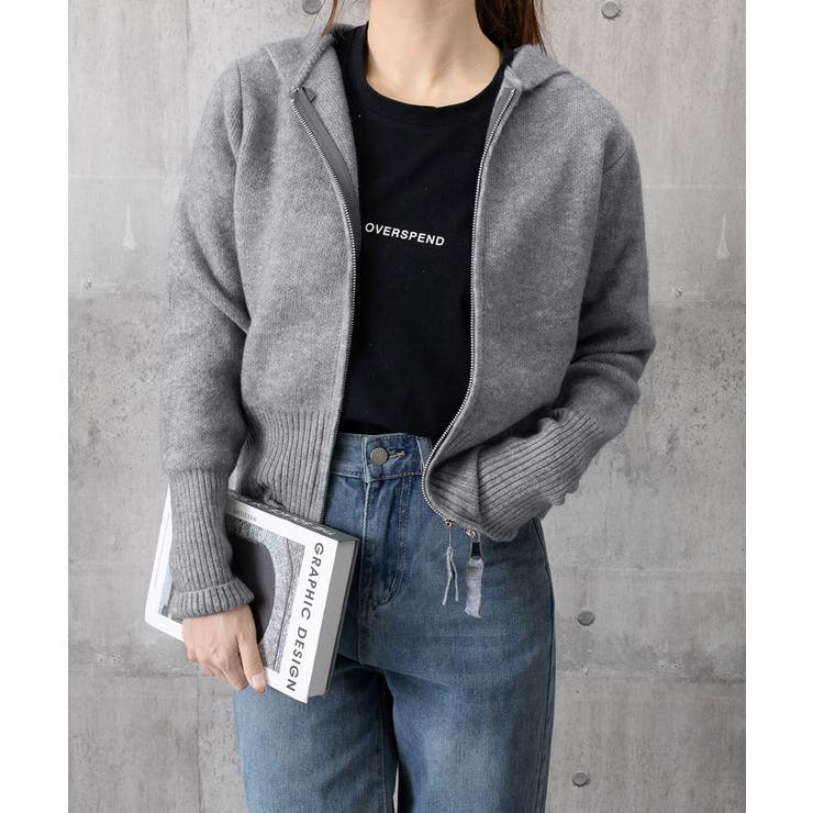 ダブルジップリブニットカーディガン韓国風 | SUNSHINE CLOSET | 詳細画像19 