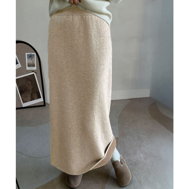 裏起毛ニットスカート 厚手タイトスカート | SUNSHINE CLOSET | 詳細画像1 