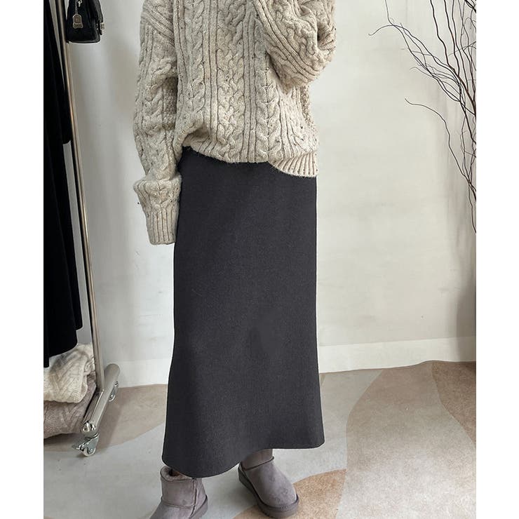 裏起毛ニットスカート 厚手タイトスカート | SUNSHINE CLOSET | 詳細画像19 