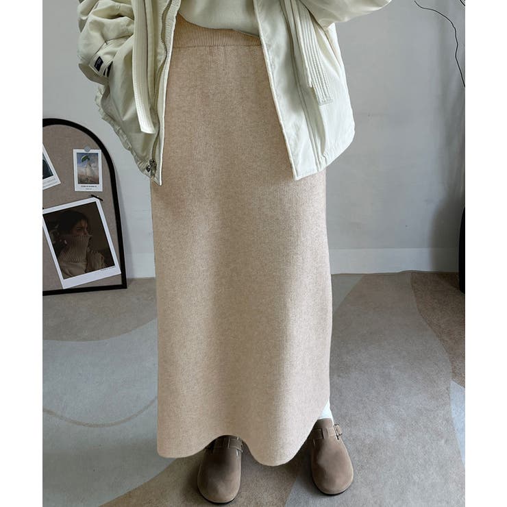 裏起毛ニットスカート 厚手タイトスカート | SUNSHINE CLOSET | 詳細画像2 