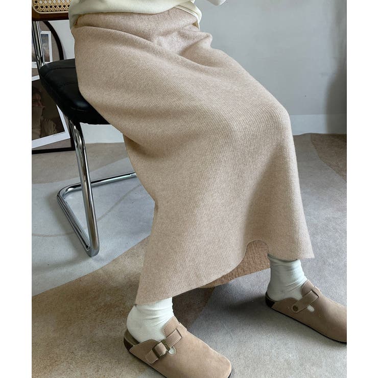 裏起毛ニットスカート 厚手タイトスカート | SUNSHINE CLOSET | 詳細画像3 