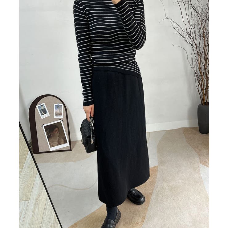 裏起毛ニットスカート 厚手タイトスカート | SUNSHINE CLOSET | 詳細画像7 