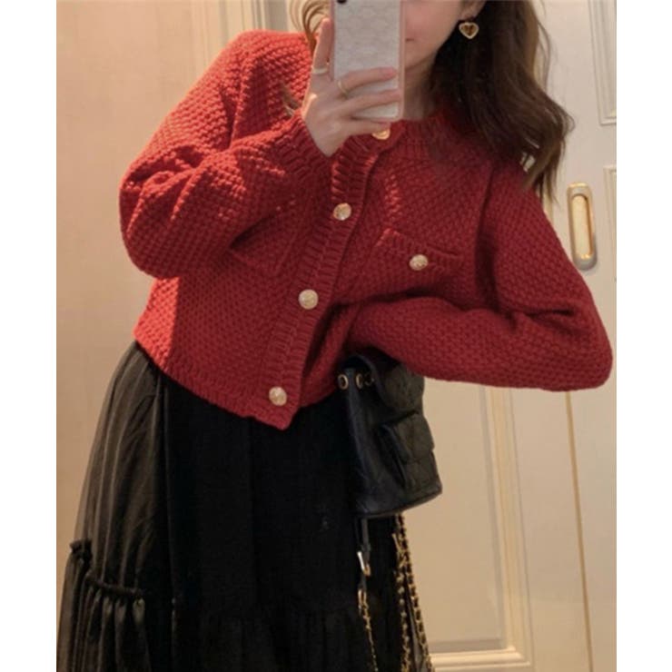 ゴールドボタンニットカーディガン 韓国風 | SUNSHINE CLOSET | 詳細画像13 