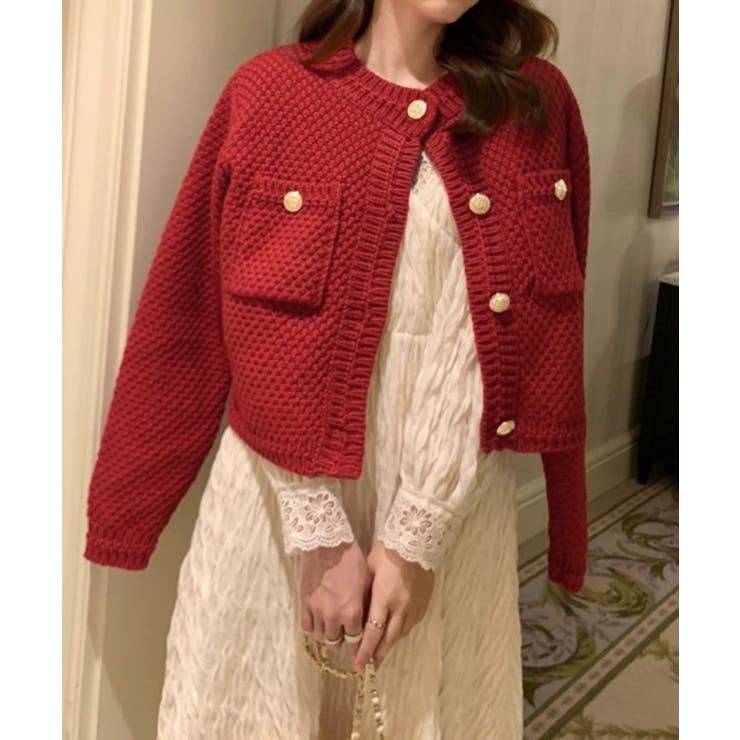 ゴールドボタンニットカーディガン 韓国風 | SUNSHINE CLOSET | 詳細画像16 