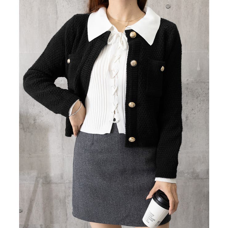 ゴールドボタンニットカーディガン 韓国風 | SUNSHINE CLOSET | 詳細画像18 