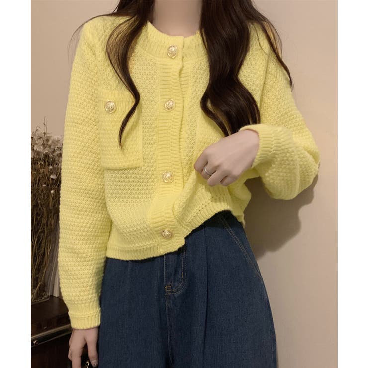 ゴールドボタンニットカーディガン 韓国風 | SUNSHINE CLOSET | 詳細画像8 