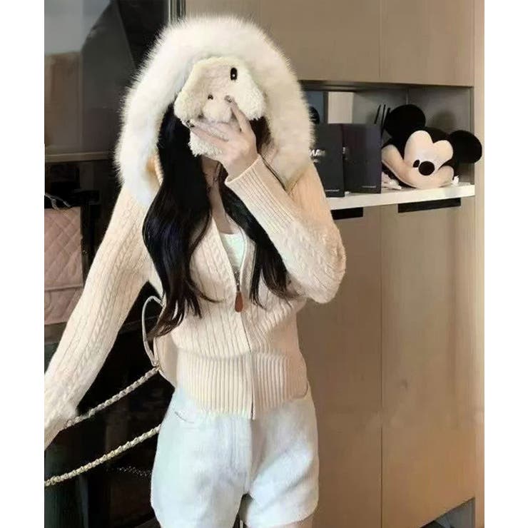 フード付きケーブル編みニットカーディガン | SUNSHINE CLOSET | 詳細画像11 