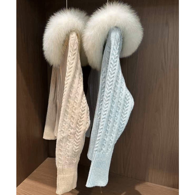 フード付きケーブル編みニットカーディガン | SUNSHINE CLOSET | 詳細画像15 