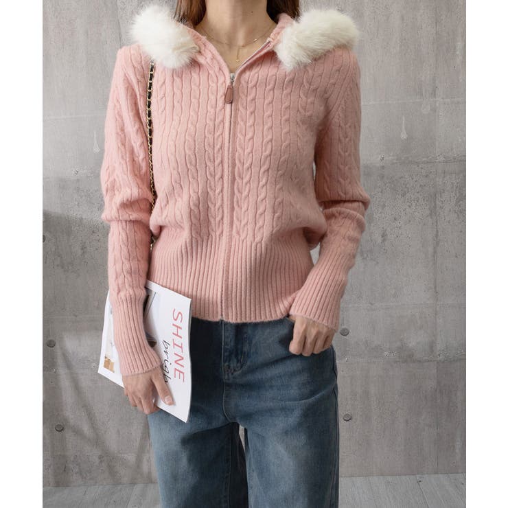 フード付きケーブル編みニットカーディガン | SUNSHINE CLOSET | 詳細画像17 