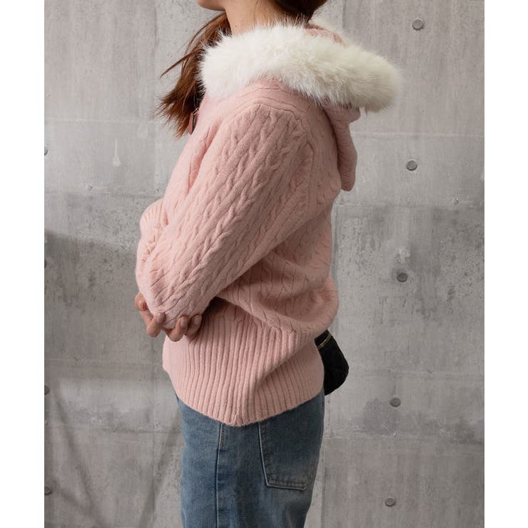 フード付きケーブル編みニットカーディガン | SUNSHINE CLOSET | 詳細画像19 