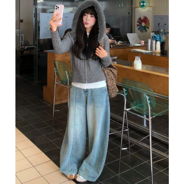 フード付きケーブル編みニットカーディガン | SUNSHINE CLOSET | 詳細画像3 