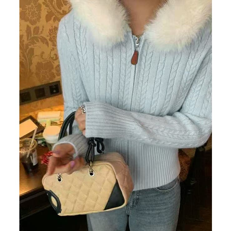 フード付きケーブル編みニットカーディガン | SUNSHINE CLOSET | 詳細画像7 