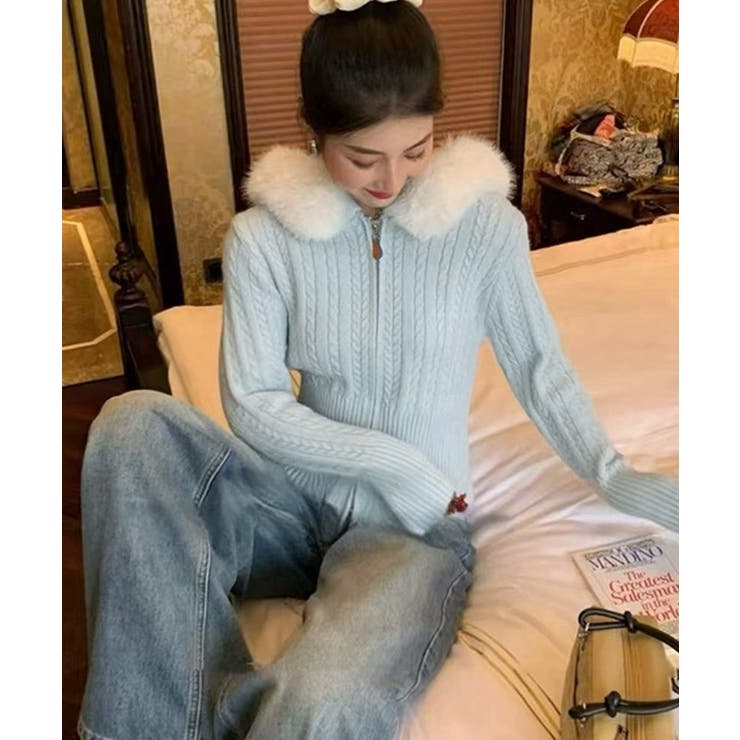 フード付きケーブル編みニットカーディガン | SUNSHINE CLOSET | 詳細画像8 