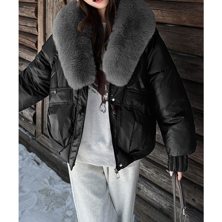 エコダウンジャケットファー襟中綿アウター | SUNSHINE CLOSET | 詳細画像1 