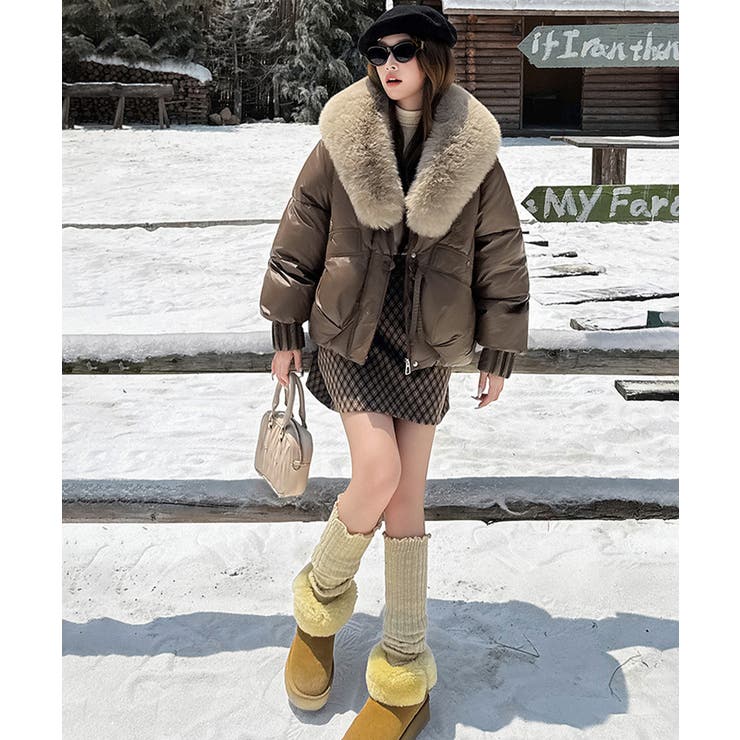 エコダウンジャケットファー襟中綿アウター | SUNSHINE CLOSET | 詳細画像14 