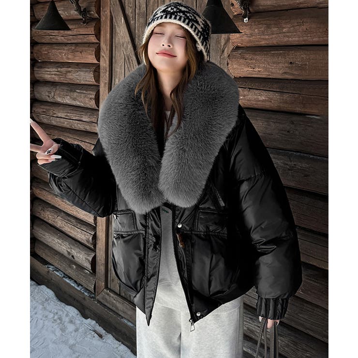 エコダウンジャケットファー襟中綿アウター | SUNSHINE CLOSET | 詳細画像2 