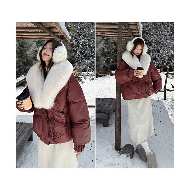 エコダウンジャケットファー襟中綿アウター | SUNSHINE CLOSET | 詳細画像20 