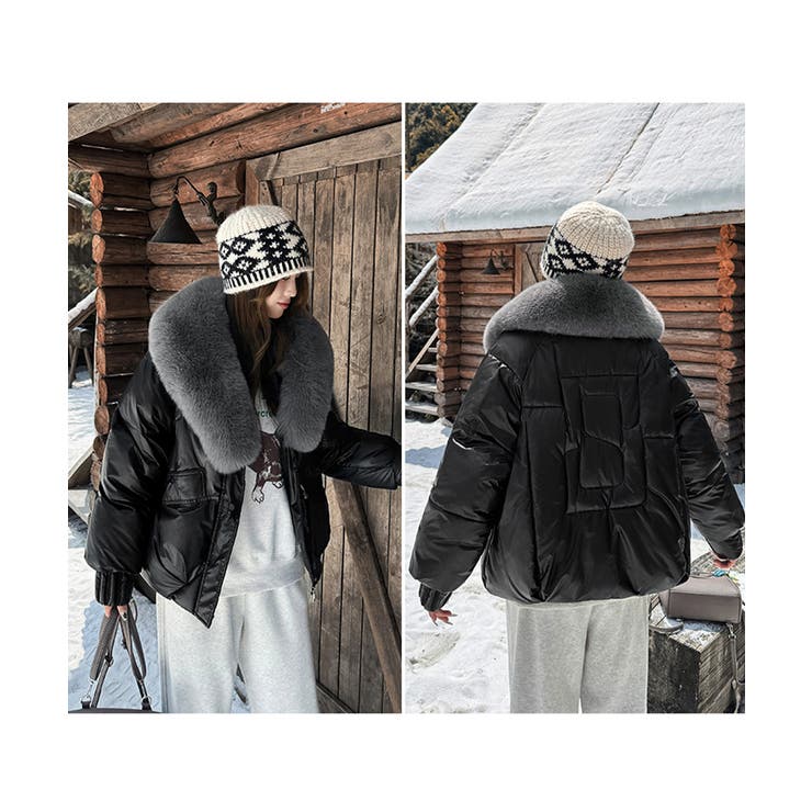 エコダウンジャケットファー襟中綿アウター | SUNSHINE CLOSET | 詳細画像5 