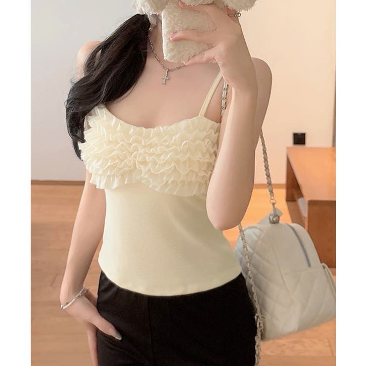 レディース大人可愛いキャミインナー 美胸ブラトップ快適 韓国風薄手インナーブラ一… | SUNSHINE CLOSET | 詳細画像7 