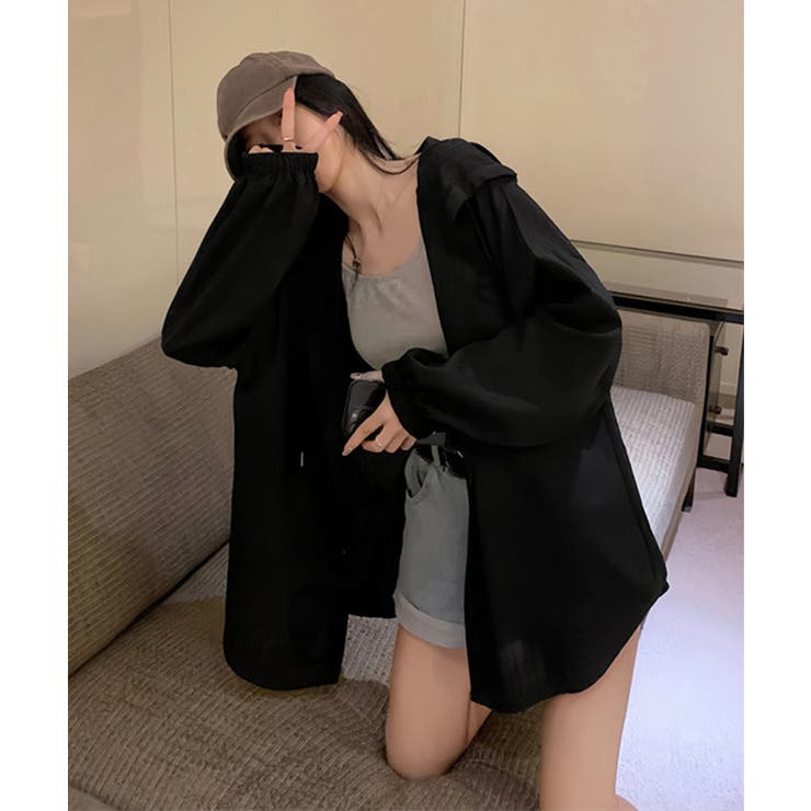 楊柳シャツ薄手 UV対策ロングパーカー レディースおしゃれ羽織り春夏 | SUNSHINE CLOSET | 詳細画像10 