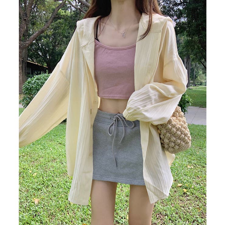 楊柳シャツ薄手 UV対策ロングパーカー レディースおしゃれ羽織り春夏 | SUNSHINE CLOSET | 詳細画像14 