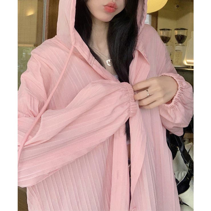 楊柳シャツ薄手 UV対策ロングパーカー レディースおしゃれ羽織り春夏 | SUNSHINE CLOSET | 詳細画像26 