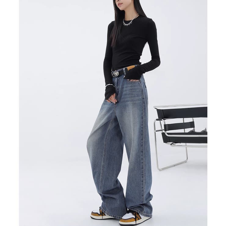 ワイドデニムパンツビンテージジーンズ美脚 | SUNSHINE CLOSET | 詳細画像4 