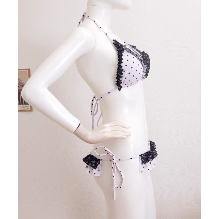 レディースセパレート水着2点セット 水玉柄バンドゥビキニ サイドリボンパンツ | SUNSHINE CLOSET | 詳細画像30 