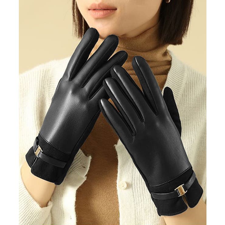 スマホ対応 PUレザー手袋レディース防寒 | SUNSHINE CLOSET | 詳細画像3 