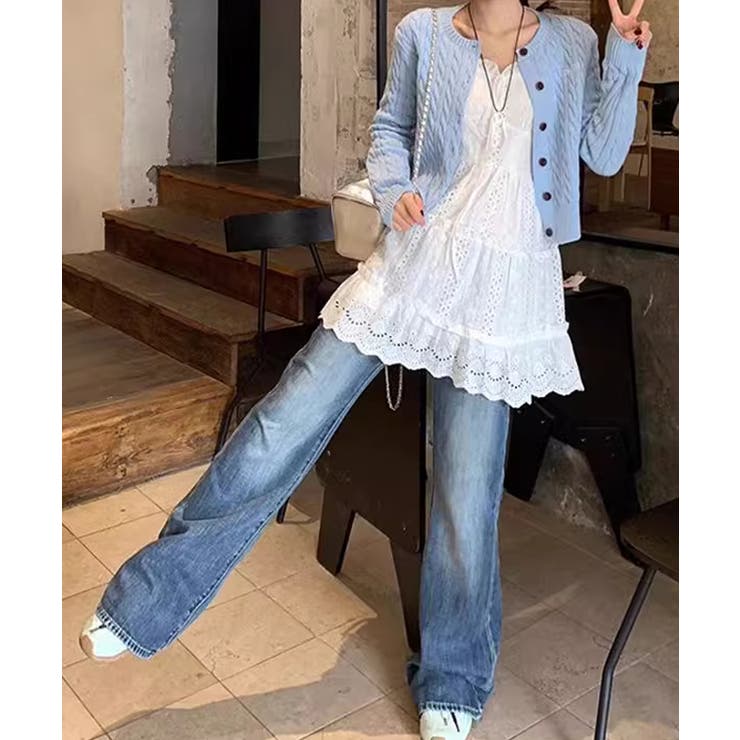 ミニワンピースレディース 刺しゅうレース Aラインワンピース | SUNSHINE CLOSET | 詳細画像12 