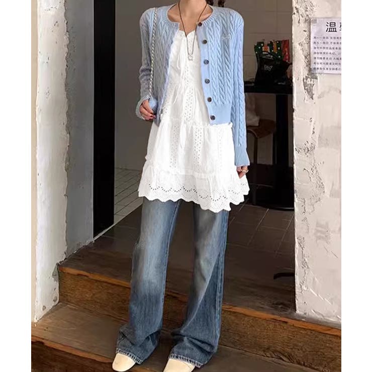 ミニワンピースレディース 刺しゅうレース Aラインワンピース | SUNSHINE CLOSET | 詳細画像13 