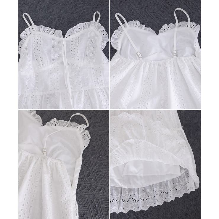 ミニワンピースレディース 刺しゅうレース Aラインワンピース | SUNSHINE CLOSET | 詳細画像20 