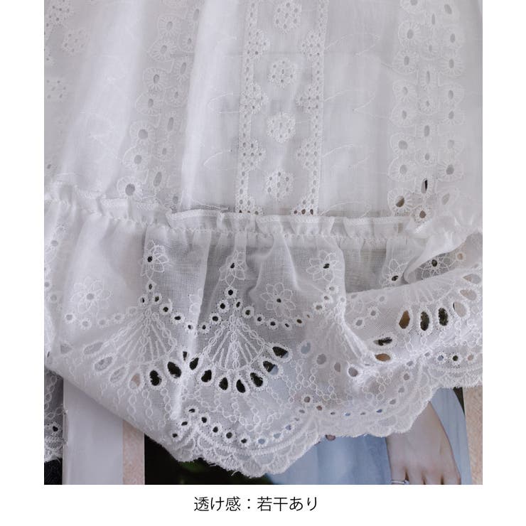 ミニワンピースレディース 刺しゅうレース Aラインワンピース | SUNSHINE CLOSET | 詳細画像21 