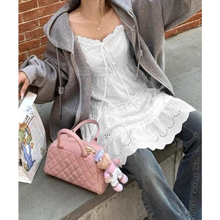 ミニワンピースレディース 刺しゅうレース Aラインワンピース | SUNSHINE CLOSET | 詳細画像6 