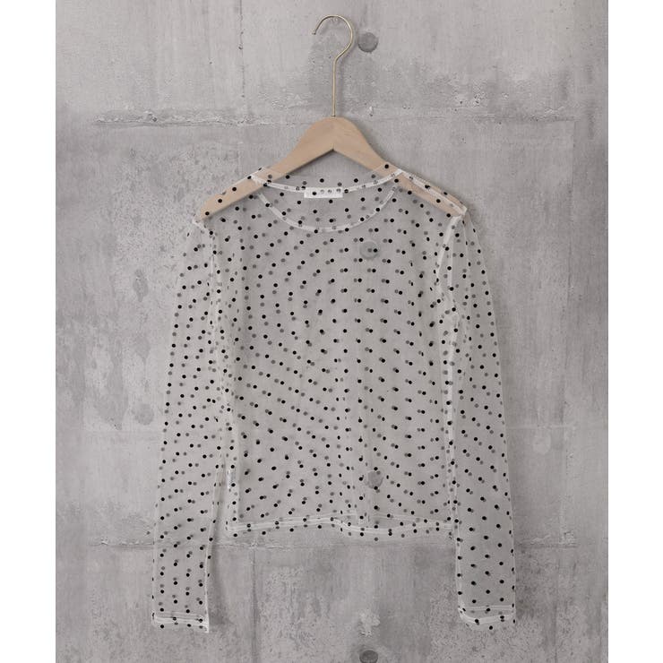 レディース ポルカドットチュールブラウス大人可愛い重ね着 薄手レイヤードインナー… | SUNSHINE CLOSET | 詳細画像23 