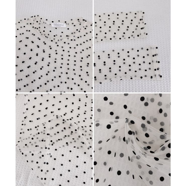 レディース ポルカドットチュールブラウス大人可愛い重ね着 薄手レイヤードインナー… | SUNSHINE CLOSET | 詳細画像24 