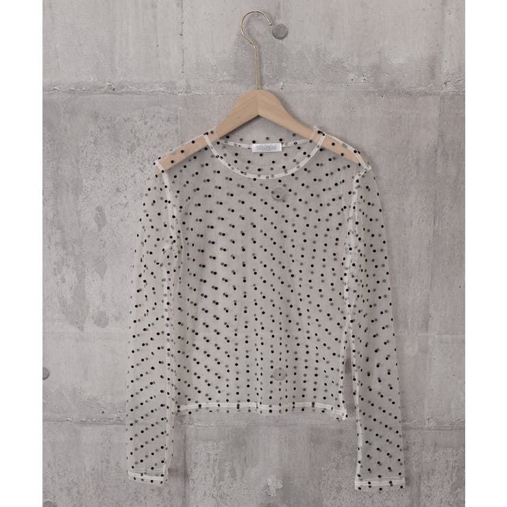 レディース ポルカドットチュールブラウス大人可愛い重ね着 薄手レイヤードインナー… | SUNSHINE CLOSET | 詳細画像32 
