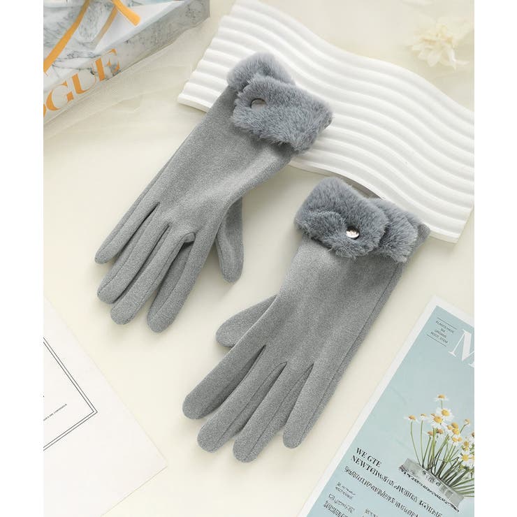 タッチパネル対応ファー付き手袋スエード調 | SUNSHINE CLOSET | 詳細画像10 