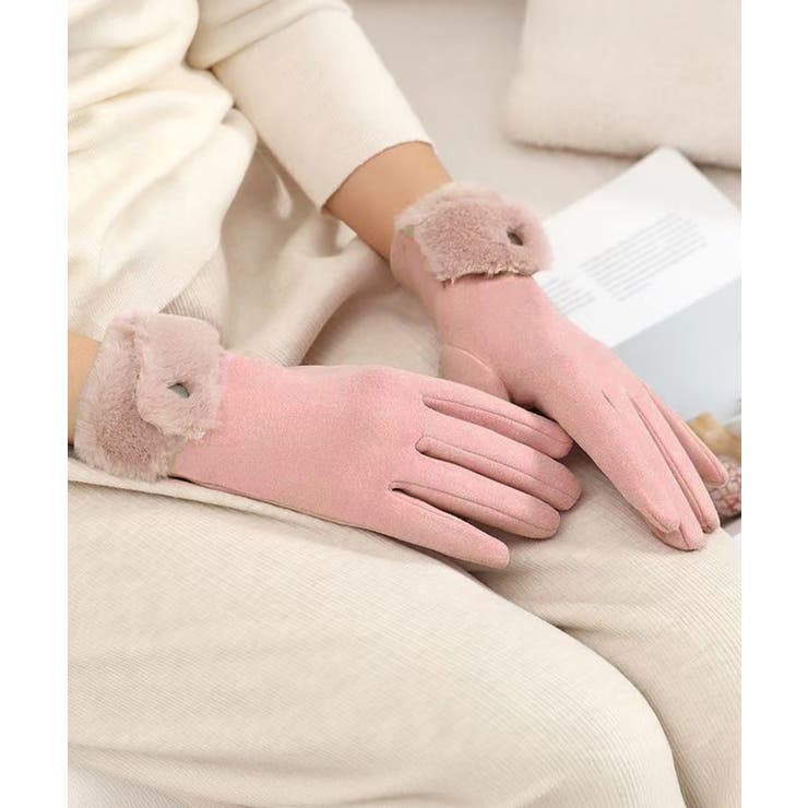 タッチパネル対応ファー付き手袋スエード調 | SUNSHINE CLOSET | 詳細画像12 